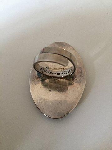 Bent Knudsen Sterling Silver ring wtih Blue Stone No 204
