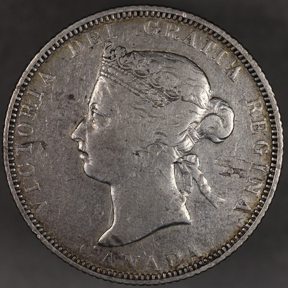 1886 Canada Silver 25 Cents
