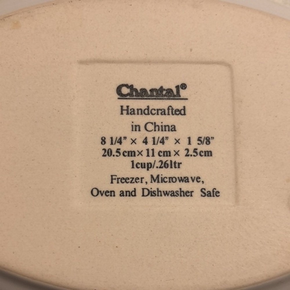 Chantal Small Oval White Ramekin Butter Dish