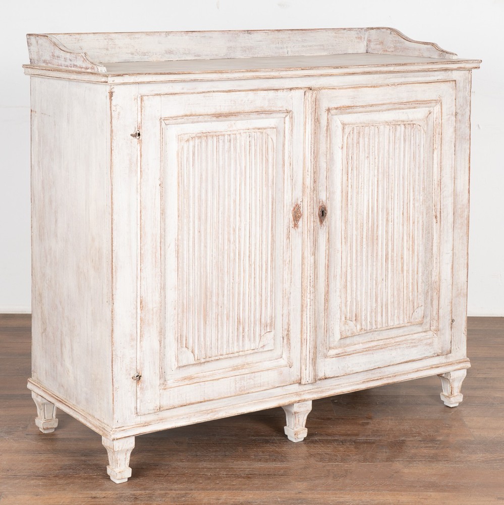 White Painted Gustavian Sideboard, Sweden circa 1820-40