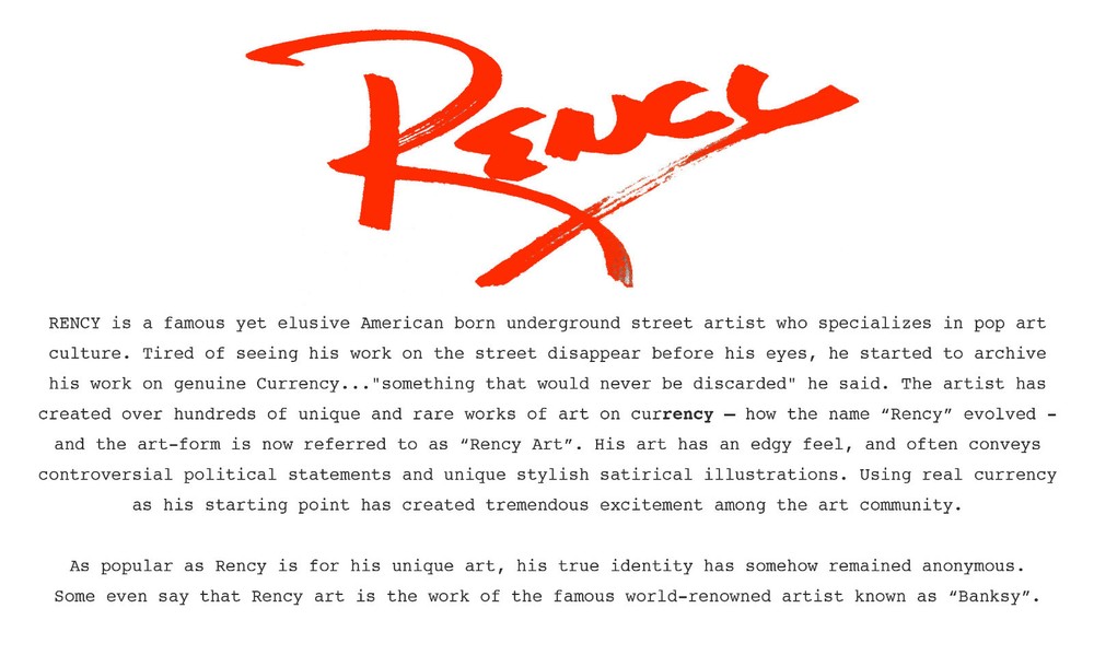 ELVIS PRESLEY PolyChrome Multi-Image Pop Art U.S. $2 Bill HAND-SIGNED by Rency