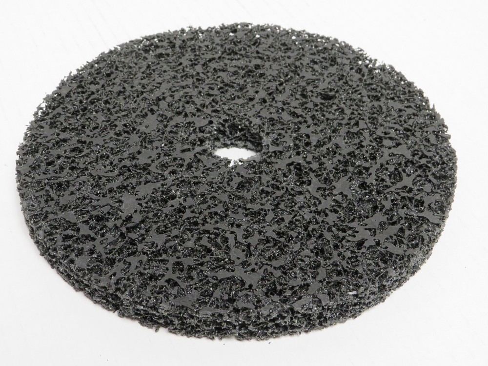4 PIECE ) NORTON 7" EXTRA COARSE SILICON CARBIDE DEBURRING DISC XCRS RAPID STRIP