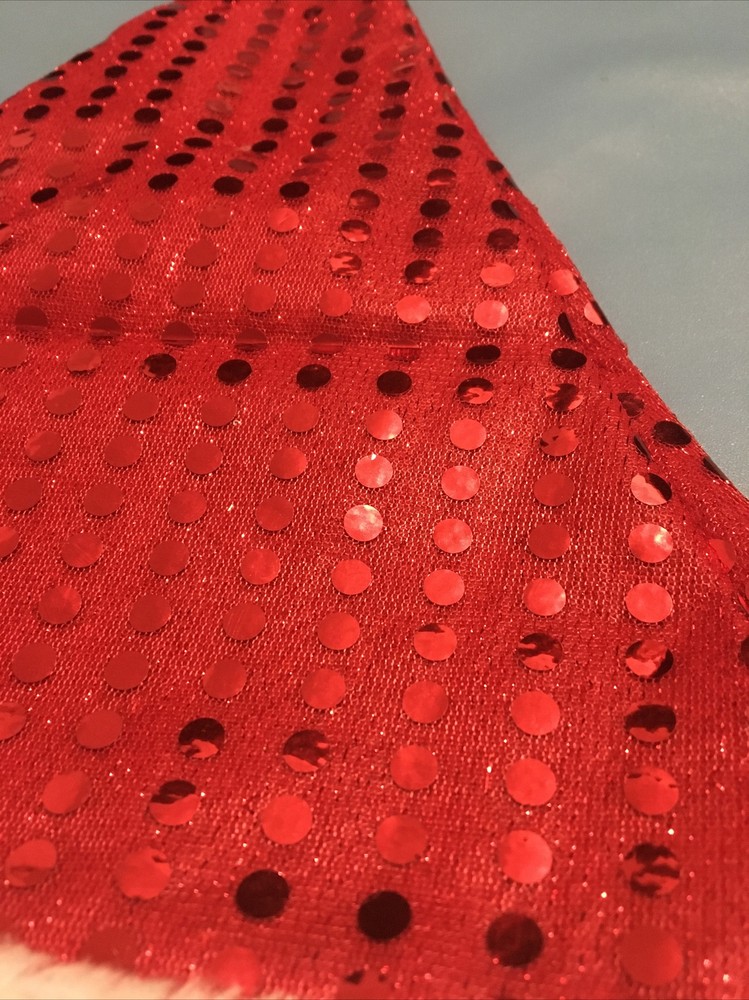 MERRY BRITE RED SEQUIN SANTA HAT 24"