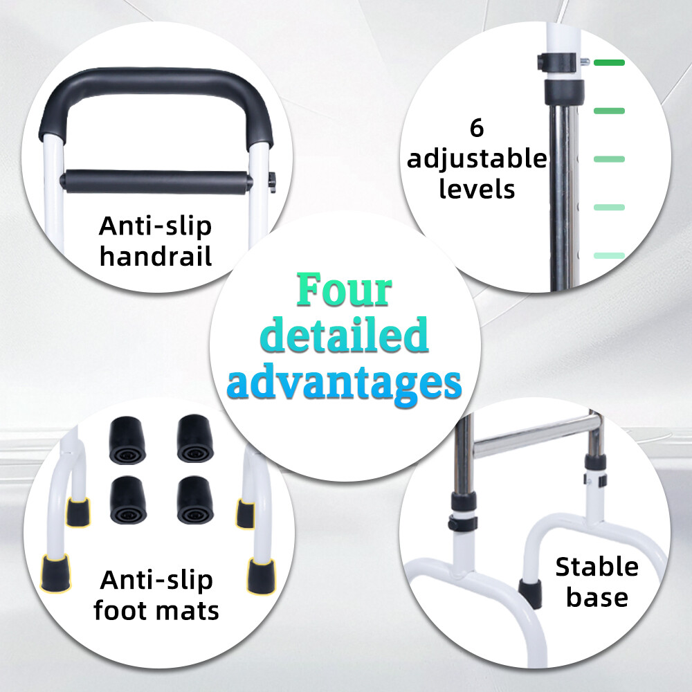 Height Adjustable Assist Cane Quick Assembly Walking Frame For Seniors Mobility