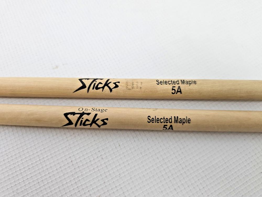 On-Stage Stands 5A Nylon Tip Maple Drumsticks
