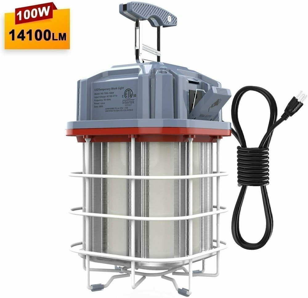 100Watt Linkable LED Temporary Work Light Jobsite Constructions Hanging Lamp ETL