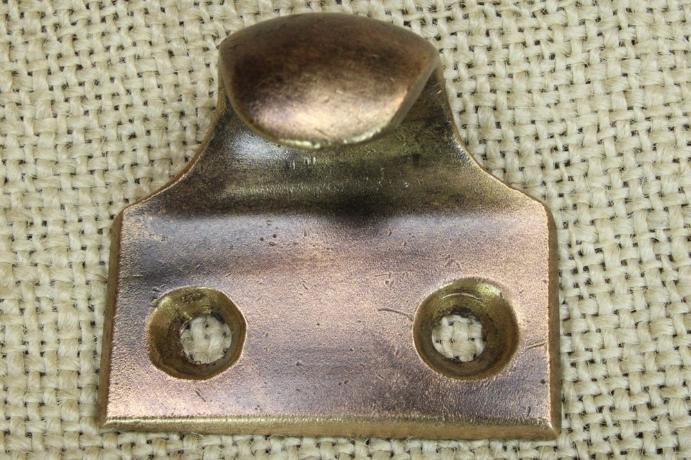 Old Window Sash Lift 1 3/4" Drawer Pull Heavy Cast Satin Solid Bronze Smooth