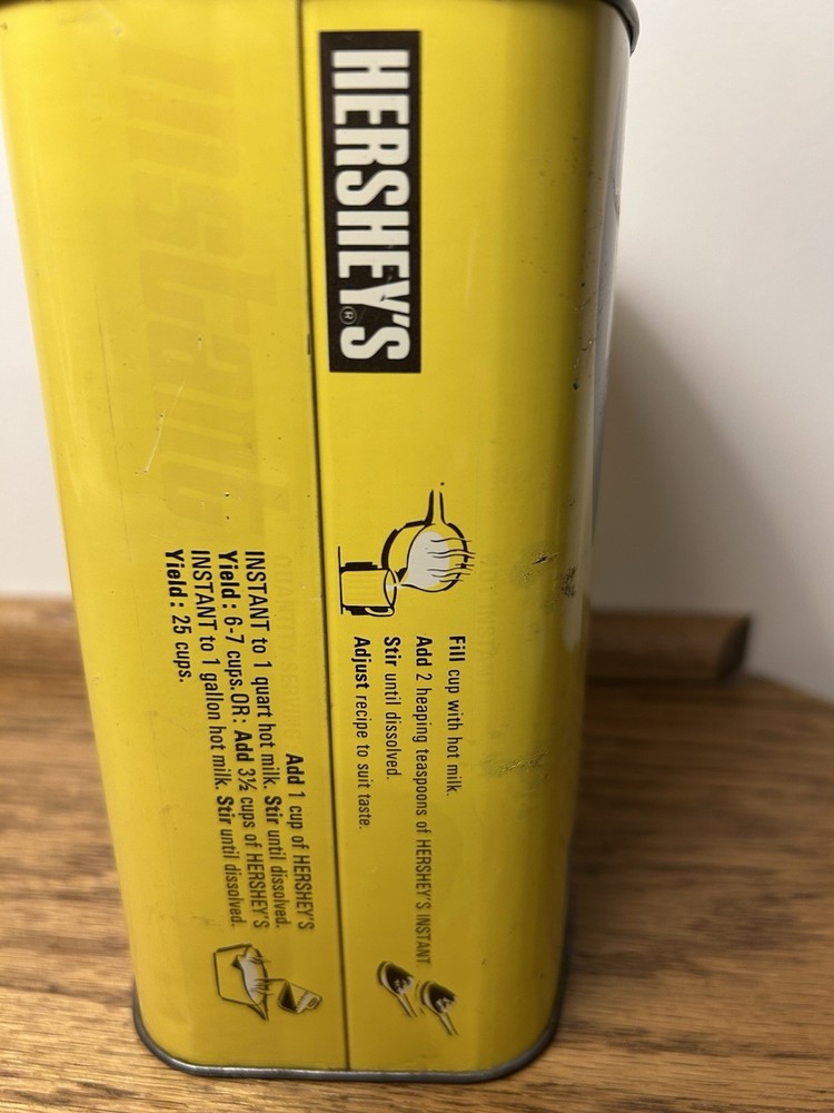 Vintage Hershey’s Instant Chocolate Milk Mix 32 oz. Can ( EMPTY)