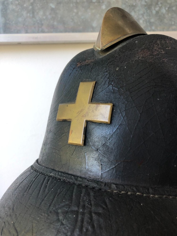 SWISS leather FIRE helmet 1900's