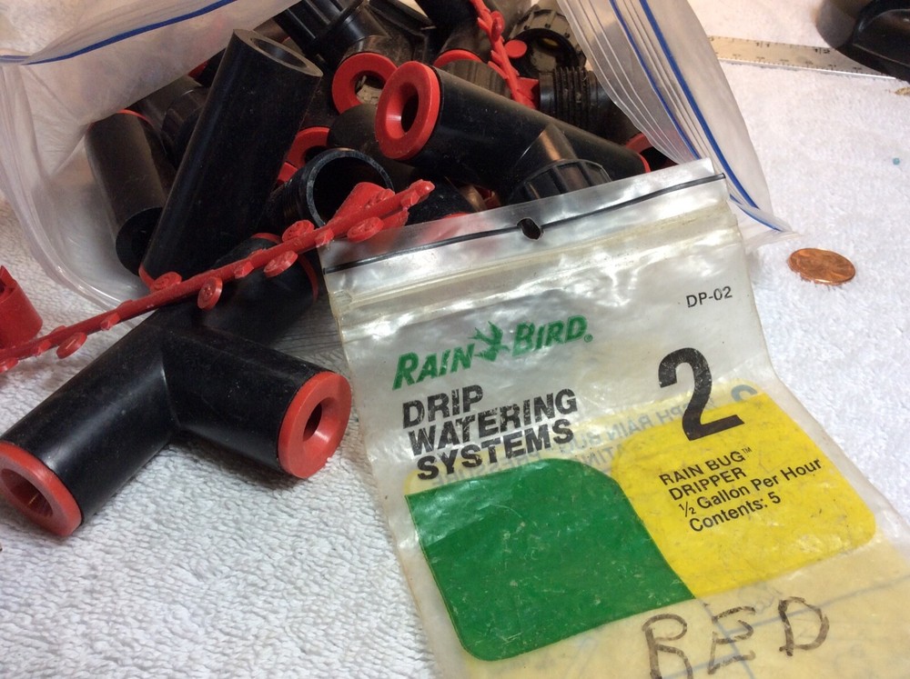 Rain Bird Drip Watering System RED 1/2 gallon per hour vintage