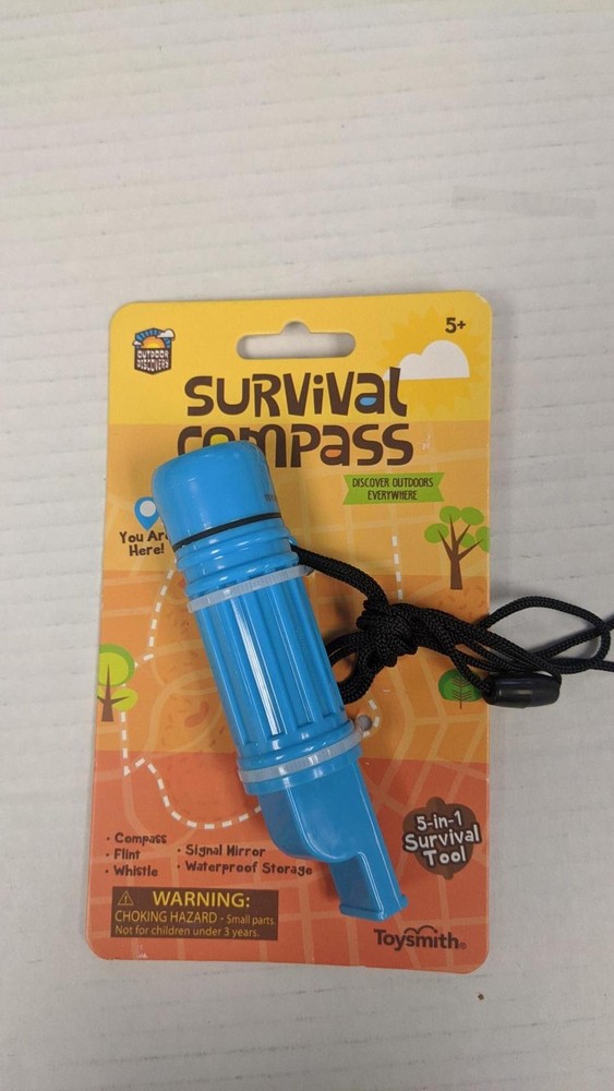 Kids' Survival Compass, Whistle, and Flint survival tool