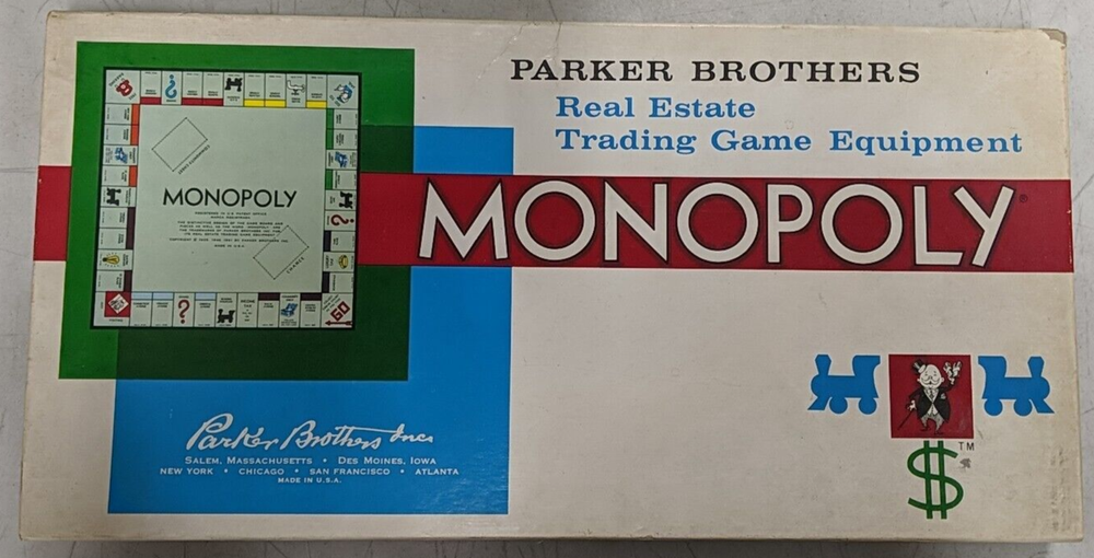Monopoly Board Game 1961 Near Complete Vintage