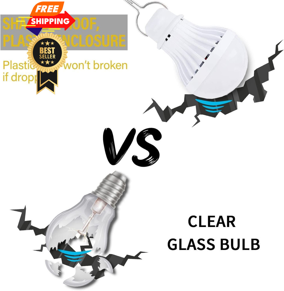 2 Pack USB Light Bulb, LED Camping Lantern, 8.2 ft Extra White