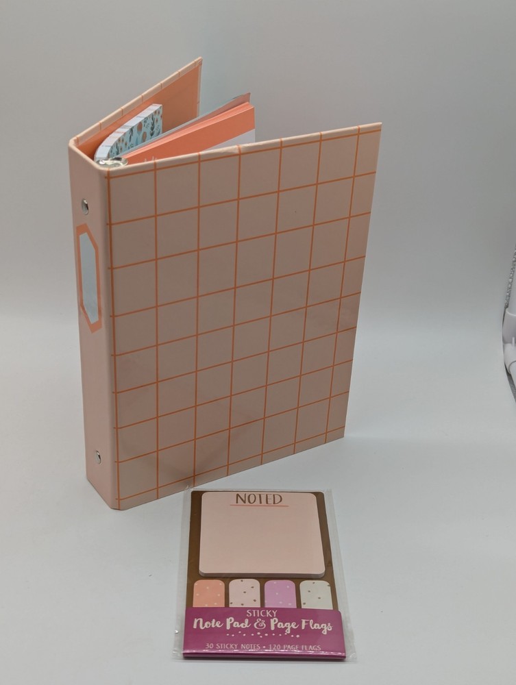 Day Planner W/Multiple Sections, Stickers, Sticky Notes, Pgs For Notes, Pockets