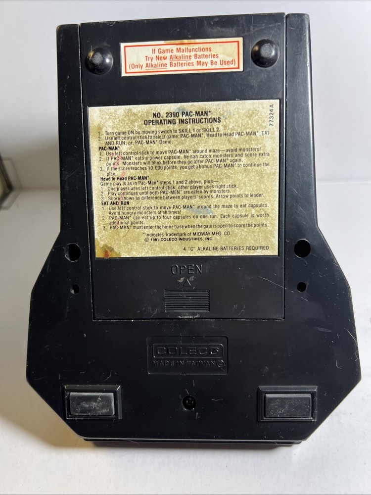 Vintage Coleco PAC-Man Tabletop Mini Arcade Game WORKS