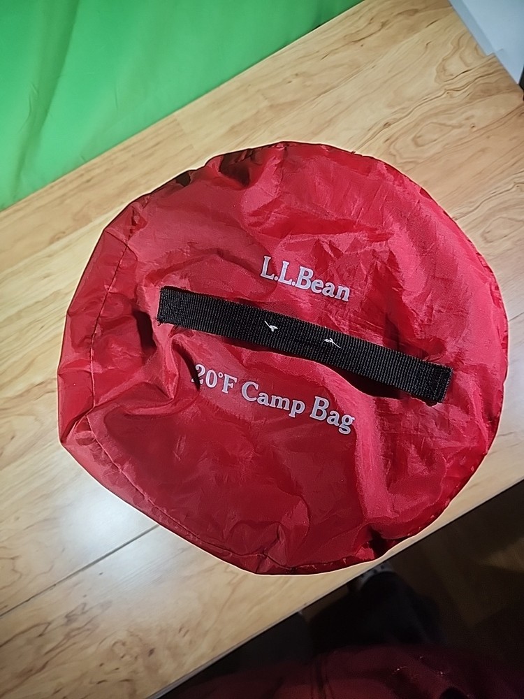 Vintage LL Bean Sleeping Red Bag 20 Degree Camp Bag