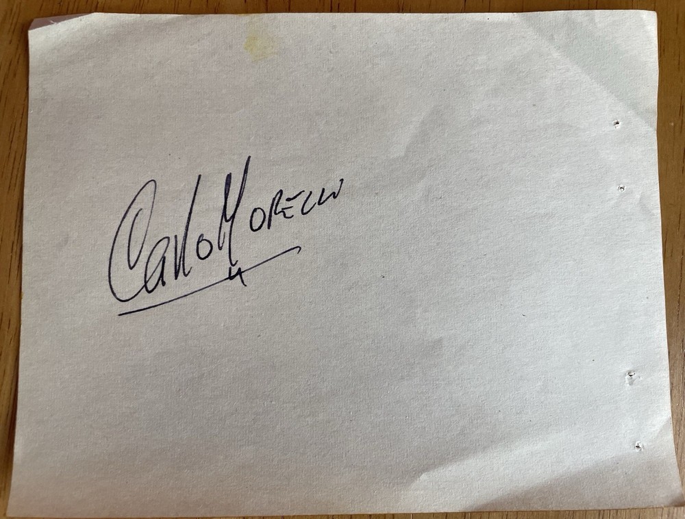 Chilean Opera Baritone Carlo Morelli Autograph