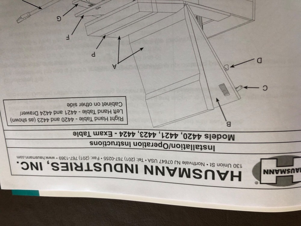 Hausmann model 4420 exam table