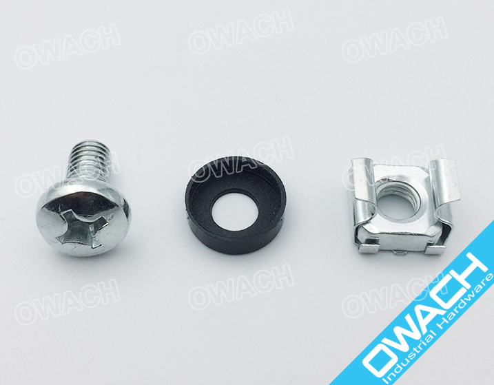 100 pack- M6 Cage nuts & Screws for server rack shelf cabinet, High Quality