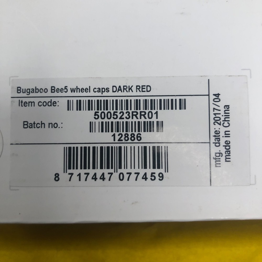 Bugaboo Bee 5 Wheel Caps Dark Red