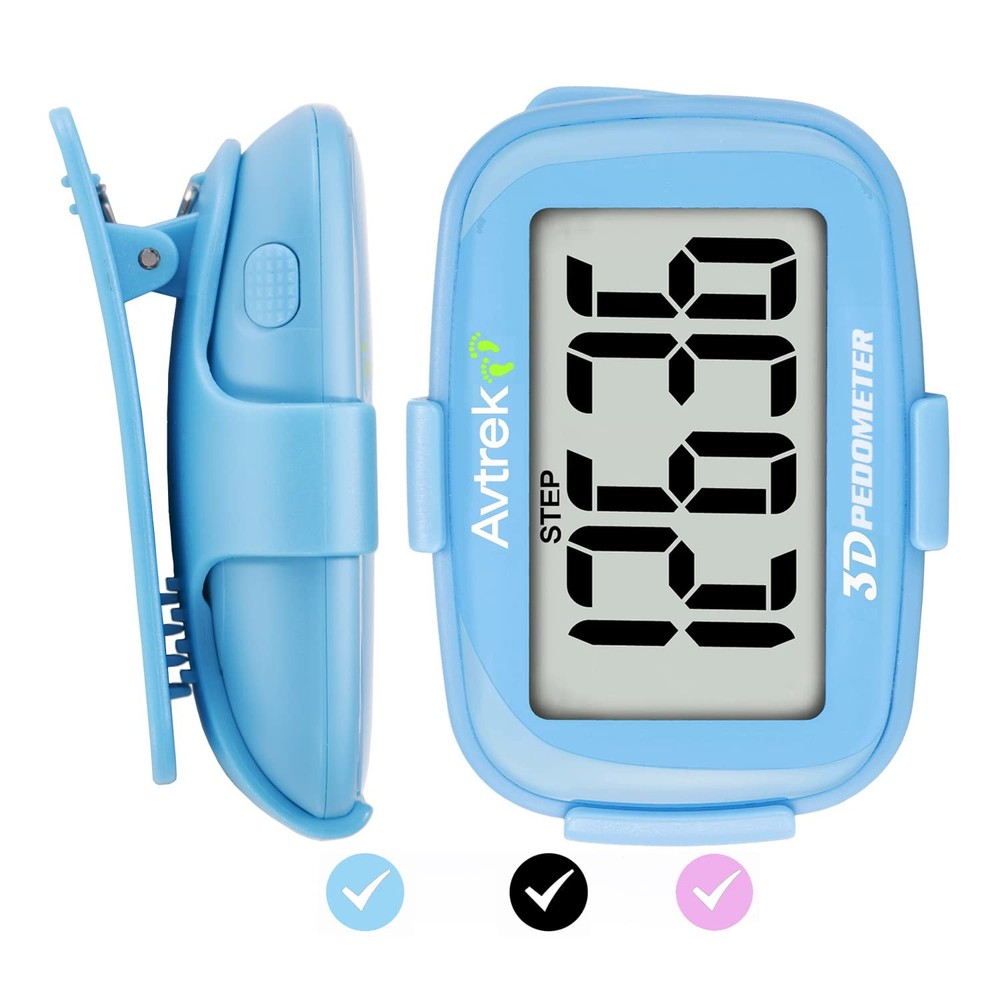 Accurate 3D Step Counter Pedometer Tracker for Walking Simple Pocket Pedomete...