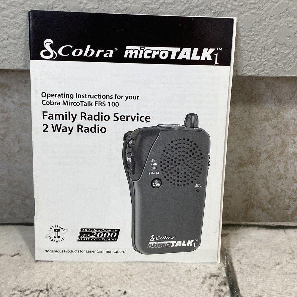 Cobra Microtalk Frs100 Owners Manual