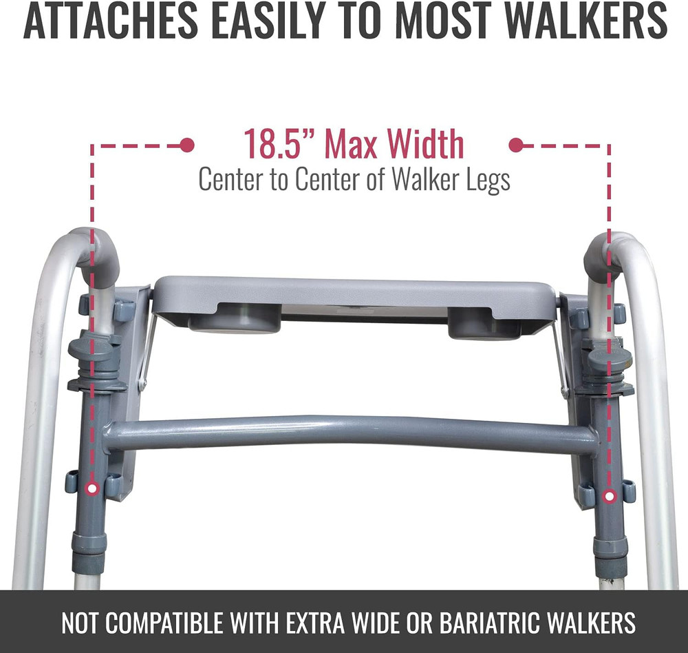 Walker Tray, Rollator Tray, Mobility and Walker Accessory Tray Table Fits Most S