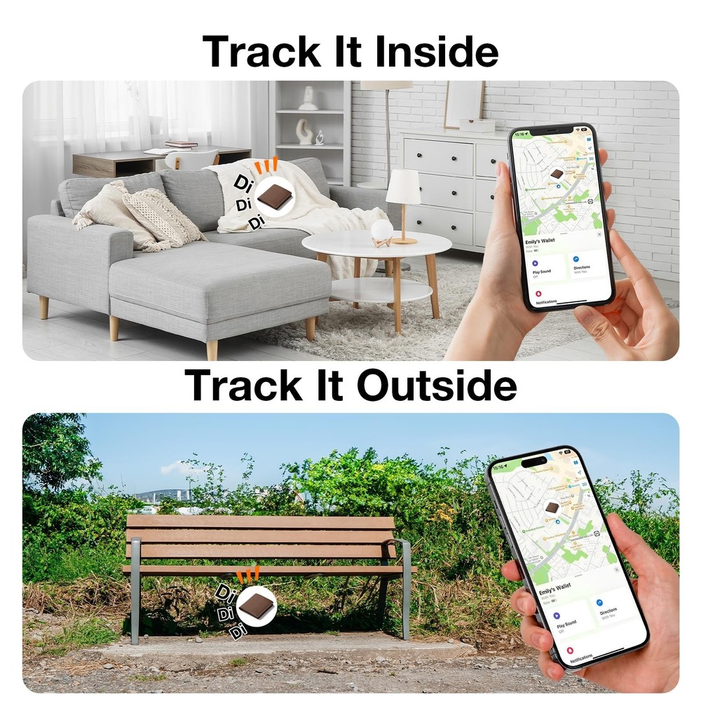 OTIC Dual-System Bluetooth Tracker Tags 4 Pack, Waterproof Item Finder Locato...
