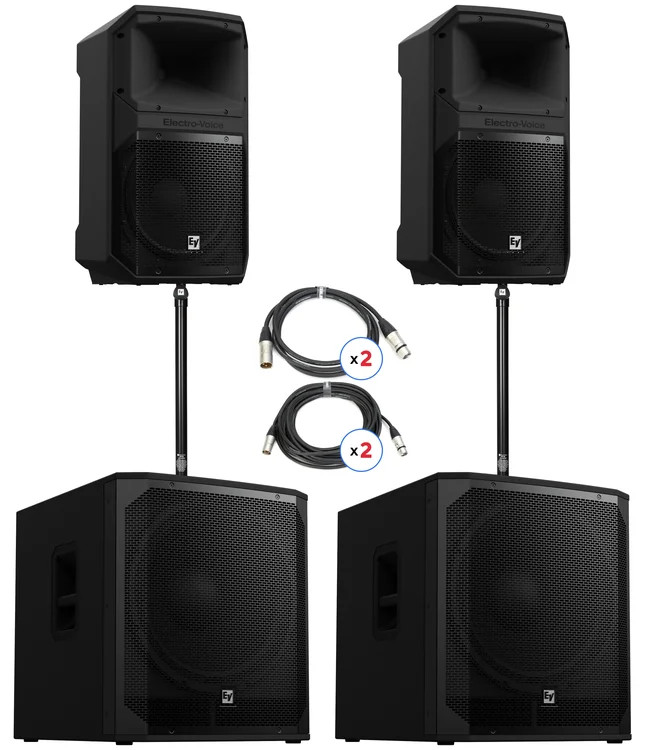 Electro-Voice EVIVA 12P Powered Speaker Pair PA System