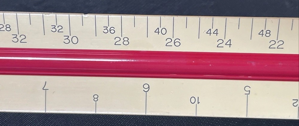 Vintage H. A. ROGERS Engineer's Triangle Scale Ruler | FREE S&H