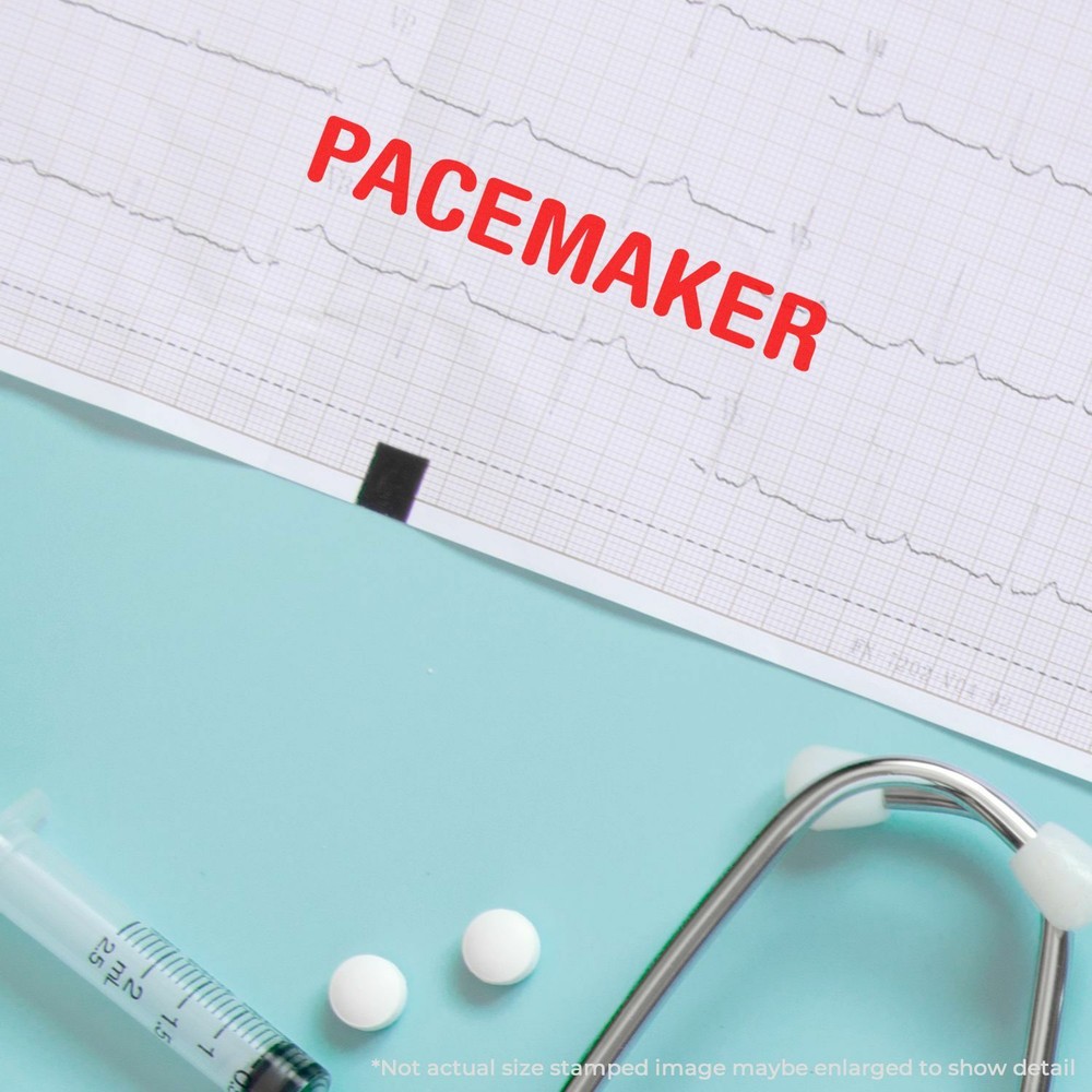 Pacemaker Rubber Stamp Size 1/2" Tall x 1-1/2" Wide