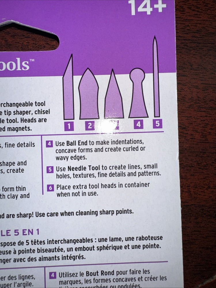 Sculpey 5-in-1 Tool: Handle with Interchangeable Tool Heads ~ ASCT01