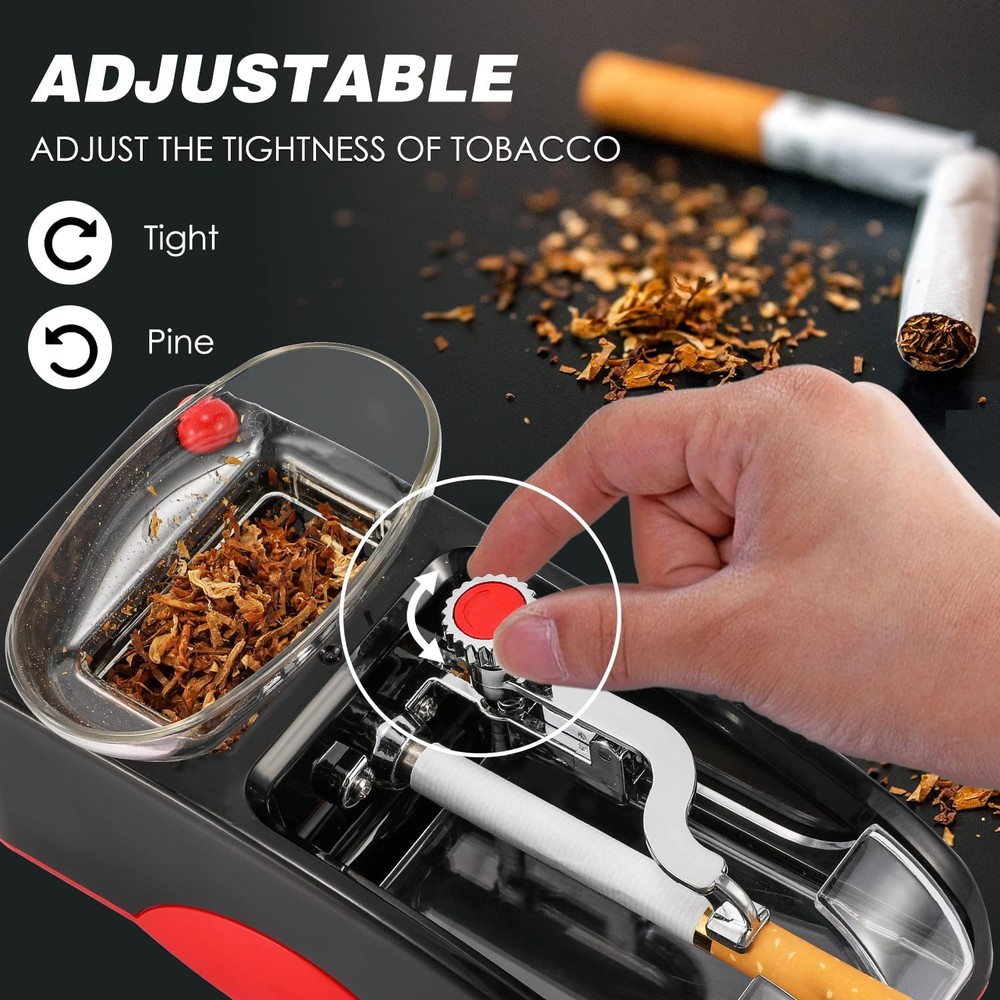 Rolling Machine Electric Automatic Injector Mini Roller Maker DIY Tool (Red)