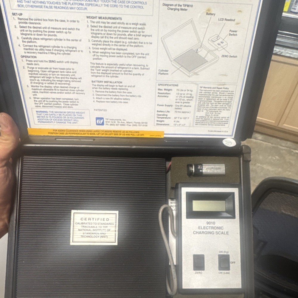 TIF 9010 Electronic Charging Scale Digital 75 lb Capacity with Carrying Case