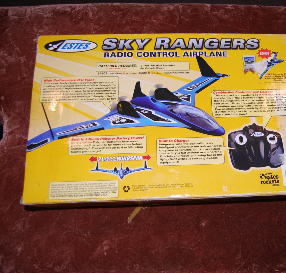 ESTES Sky Rangers RC Airplane NEW Open Box