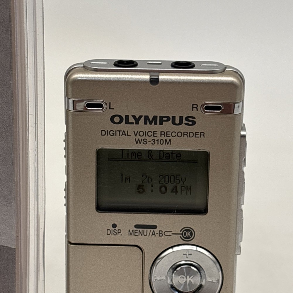 Olympus WS-310M Digital Voice Recorder USB Sound Silver Compact Tested!