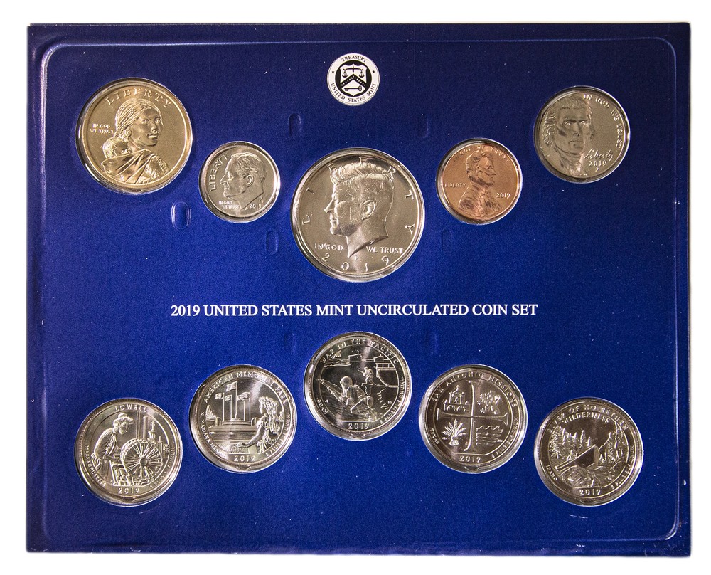 2019 PD US Mint Set (OGP) 20 coins NO W Cent