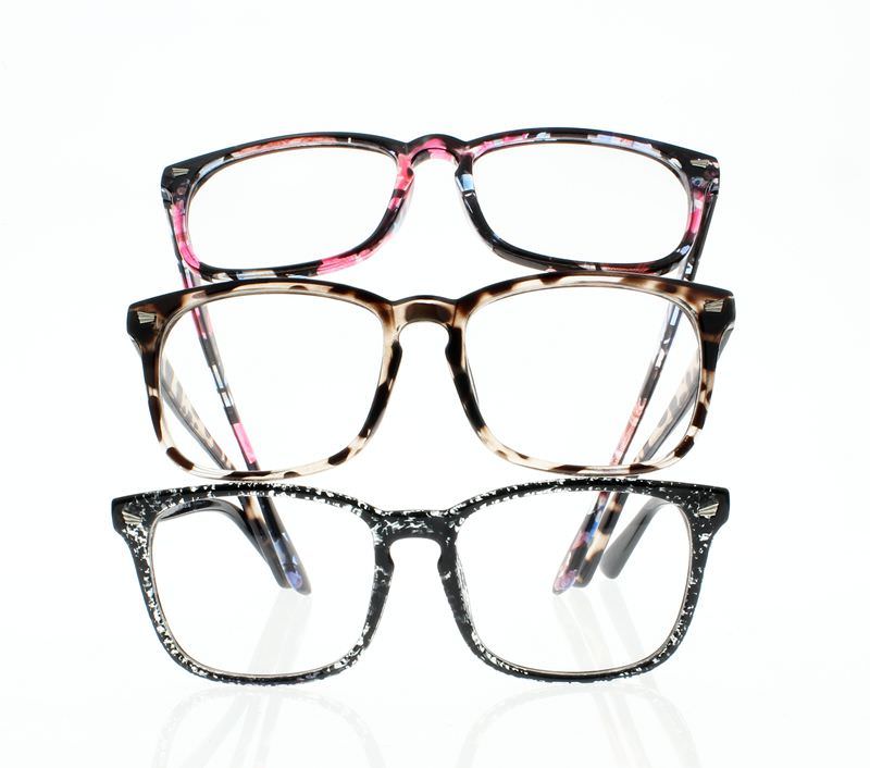 Retro 6 Special Colors Big Square Frame Reading Glasses Acetate Nerd Geek Reader