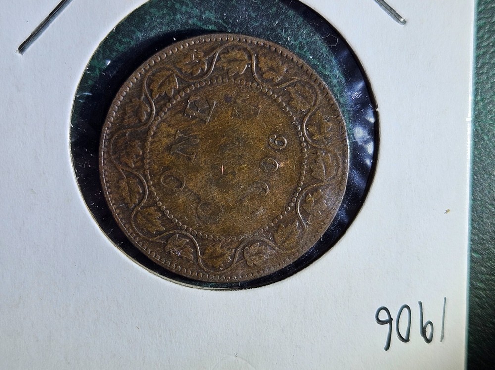 1906 Canada One Cent Queen Victoria Large Cent