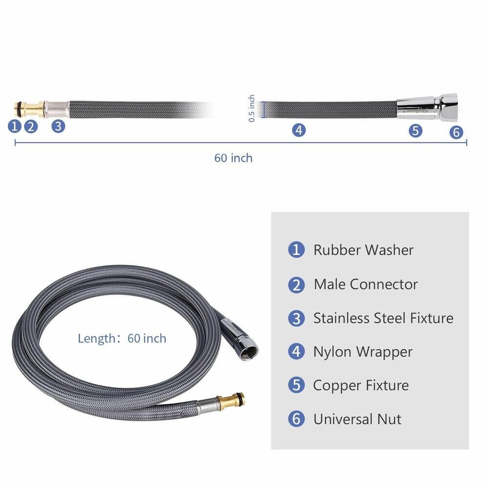 Pull Out Replacement Hose for Moen Kitchen Faucet 159560 Replacement Hose Kit