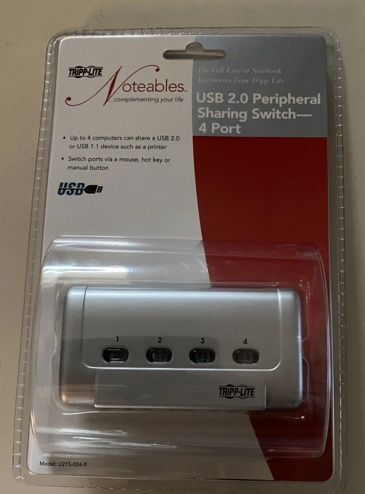 TRIPP-LITE USB 2.0 Printer Peripheral Sharing Switch - 4 port Model U215 004R