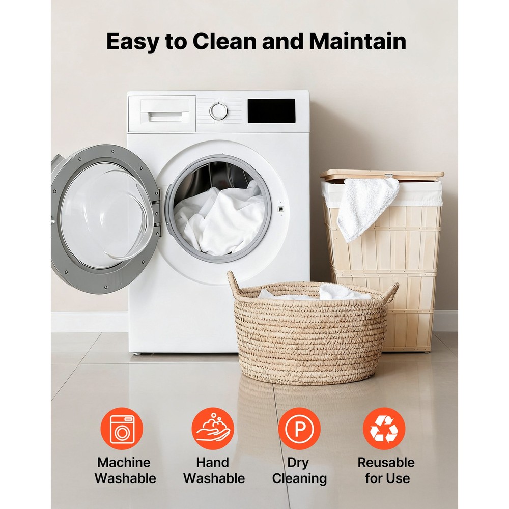 Uimoso 6 Pack Stretchable Spandex Table Covers for 8FT Tables - White