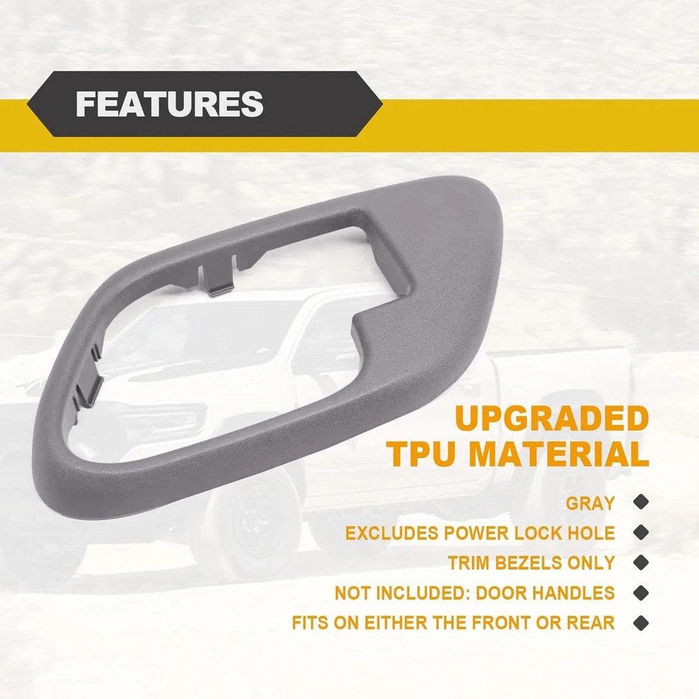 1995-2000 Silverado/GMC Interior Door Handle Trim Bezel Left and Right Gray
