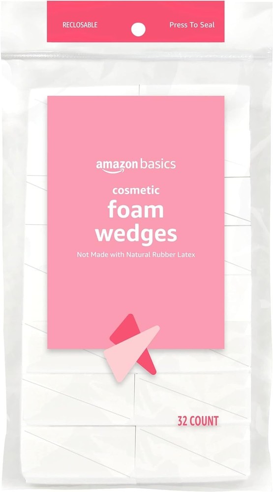 Soft White Foam Wedges - 32 Count for Precise Makeup Touch-Ups & Blending