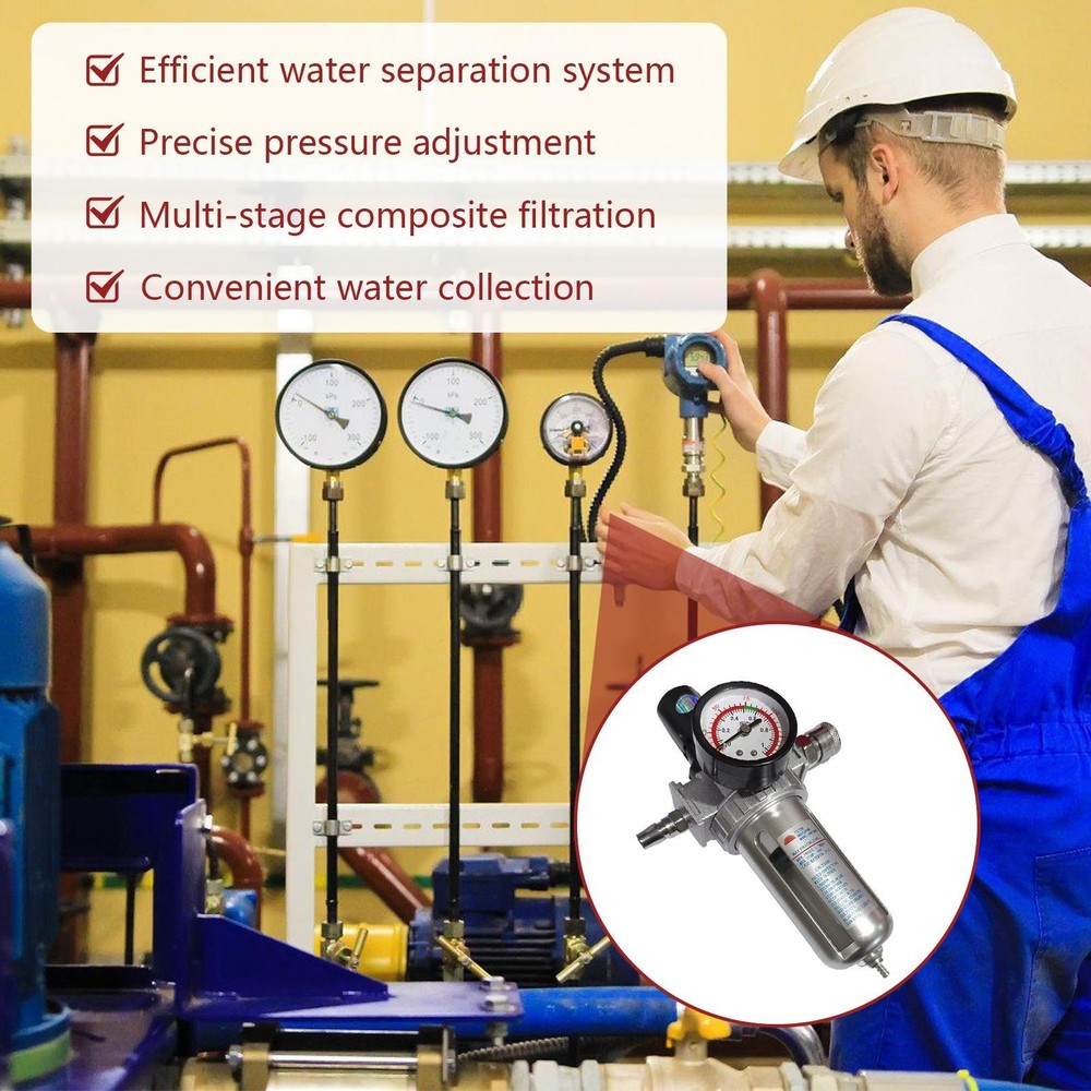 X-BULL Air Compressor Moisture Filter Water Trap Filter Regulator Separator