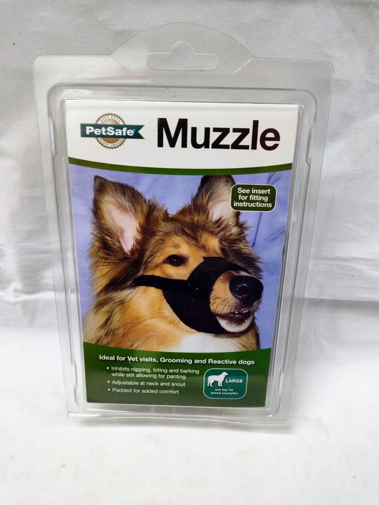 PetSafe Muzzle Padded For Comfort Adjustable @ Neck & Snout Size Large