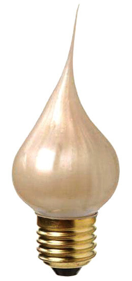 6 Pack -Large E26 Medium Base Champagne Silicone Dipped Light Bulbs, 7.5 Watt