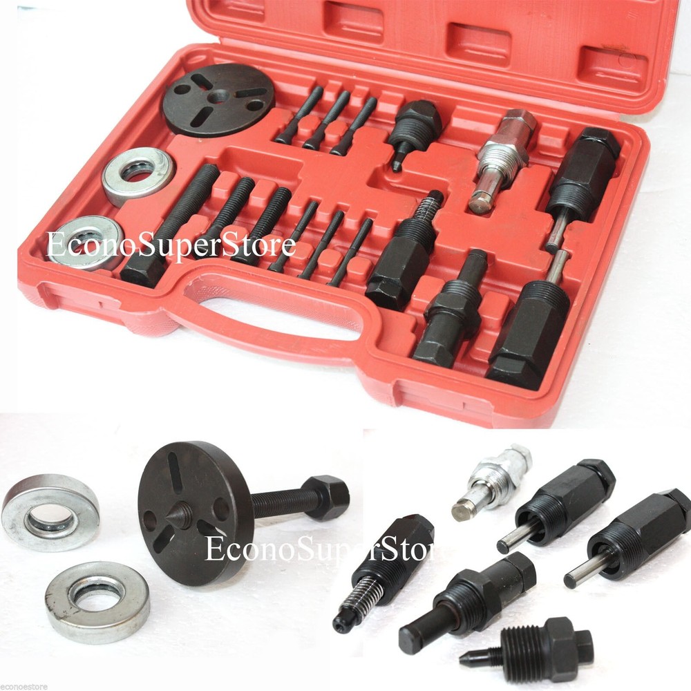 A/C COMPRESSOR CLUTCH HUB REMOVER KIT GM FORD CHRYSLER SANDEN DKS PULLER PLATES