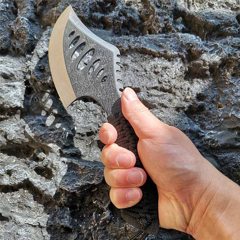 Tactical Hand Axe Camping Hatchet Survival Tomahawk Nylon Sheath Code Wrap Handl