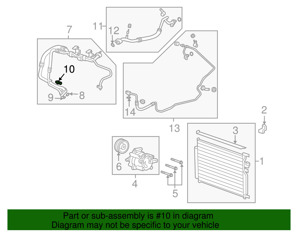 Genuine GM Air Conditioning Refrigerant Pressure Sensor 13587697